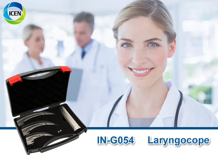 IN-G054  Rigid Fiberoptic Ent Laryngoscope With Bulb Blade Lamp Set