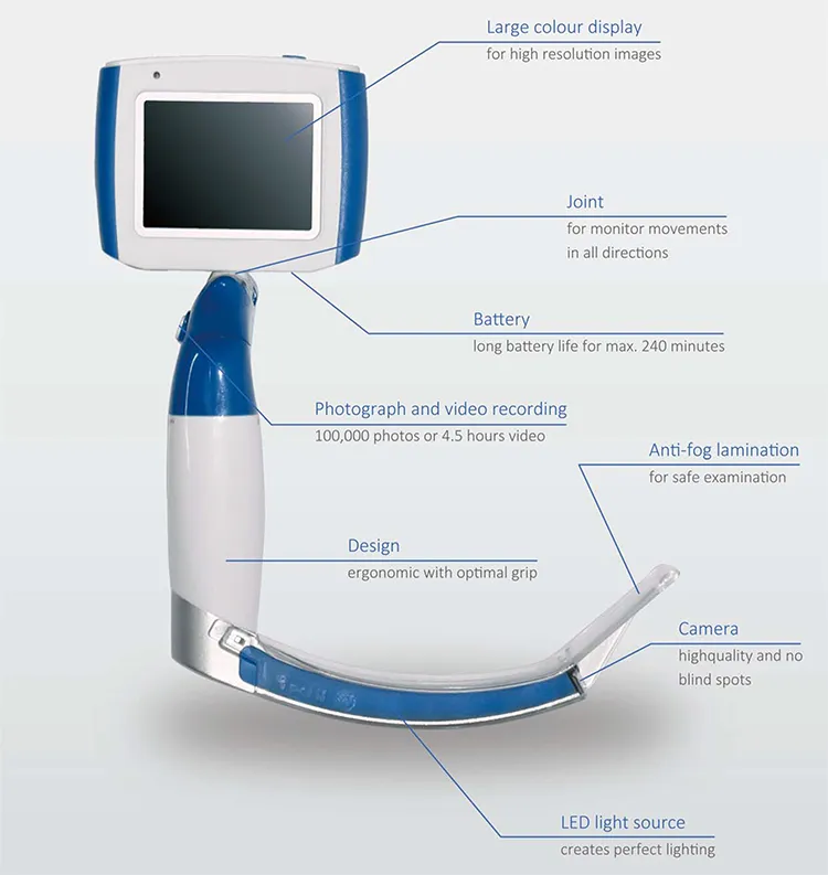 IN-P020-1 medical instrument endoscope hugemed video laryngoscope camera