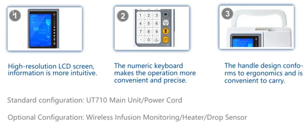 IV Set Infusion Pump with Remote Control and Warmer infusion pump Stackable CE Marked
