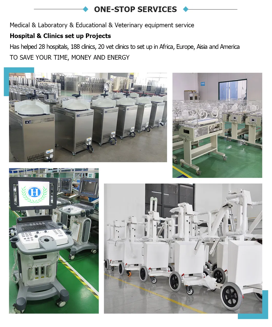 Large 280L 400L 500L Horizontal Cylindrical Medical Pressure Steam Sterilizer Mushroom Autoclave