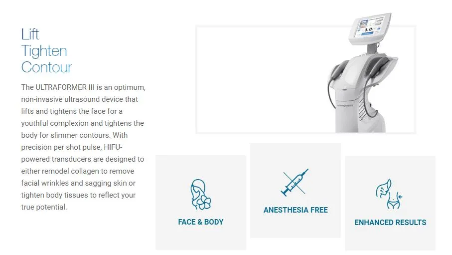 Liposonix Hifu 7D Lipohifu Slimming Machine for Body Weight Loss Smas Face Lifting