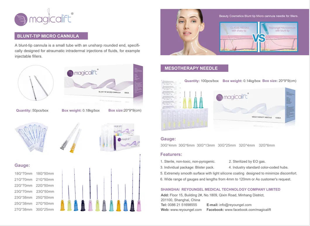 Magicalift Disposable Inject Blunt Needle Cannula