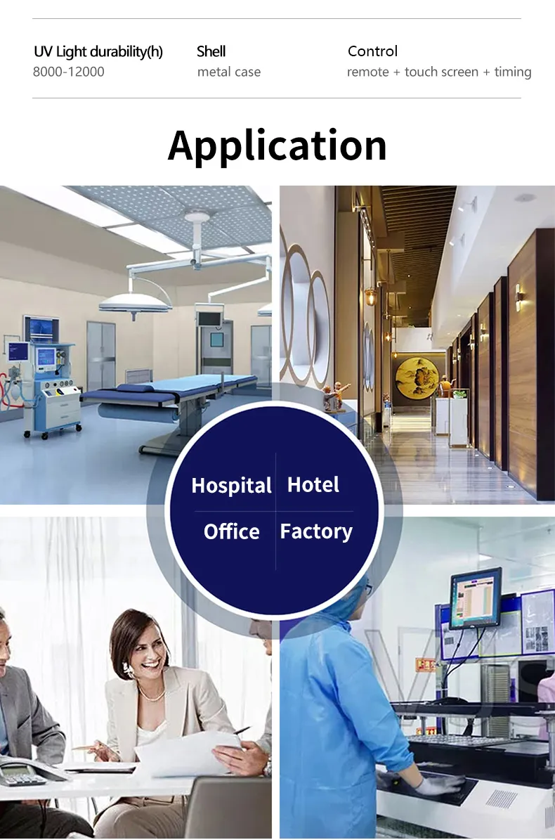 Medical Air Sterilizer with HEPA Filter Plasma Esp Efficient Air Purifiers Used for Hospital Church Hotel School with CE Germicidal Air Disinfector