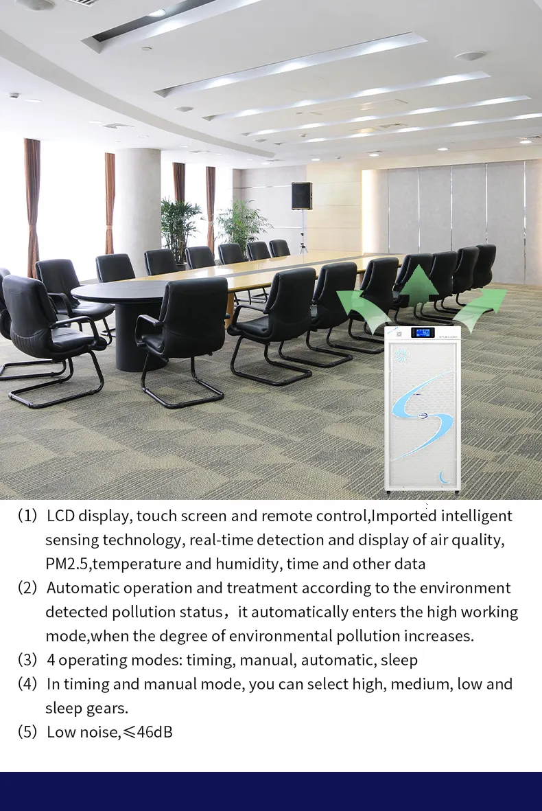 Medical Air Sterilizer with HEPA Filter Plasma Esp Efficient Air Purifiers Used for Hospital Church Hotel School with CE Germicidal Air Disinfector