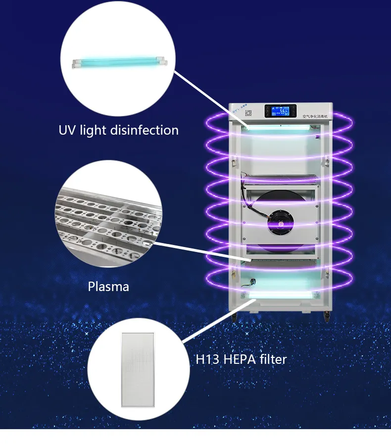 Medical Air Sterilizer with HEPA Filter Plasma Esp Efficient Air Purifiers Used for Hospital Church Hotel School with CE Germicidal Air Disinfector