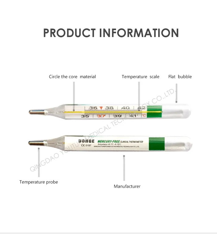 Mercury-Free Electronic Thermometer Armpit Clinical Thermometer Pharmacy Medical Ec Certificate Digital