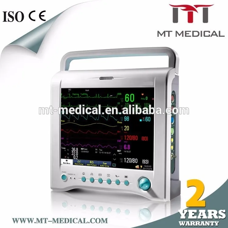 Multi-Language 12.1 Inch Color Hospital Emergency Patient Vital Signs Monitor