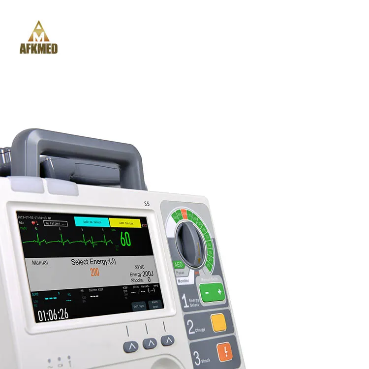 Multi Languages Available Hospital First Aid CPR External Aed Defibrillator Monitor