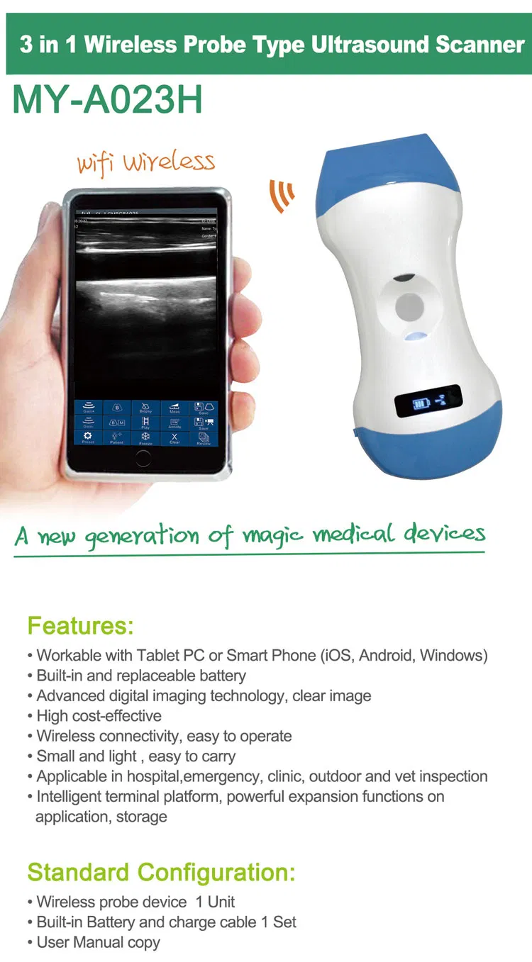 My-A023h Medical Products Handheld Portable Ultrasound Wireless Probe