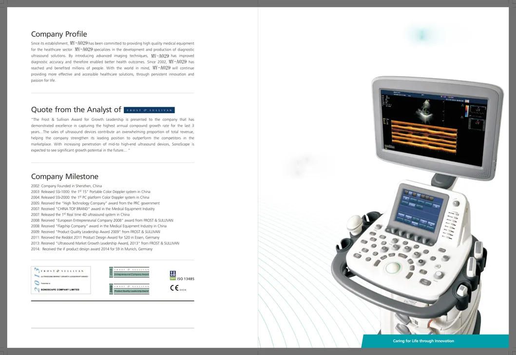 My-A029 (S22) Medical Equipment Color Doppler Ultrasound System Machine