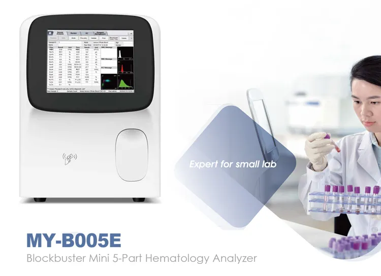 My-B005e Medical Blood Testing Equipment Haemogram Machine Cbc 5-Part Auto Hematology Analyzer with Reagent