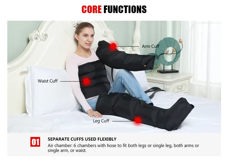 New Arrival 8 Chamber Air Compression Therapy System Leg Massager for Athletes