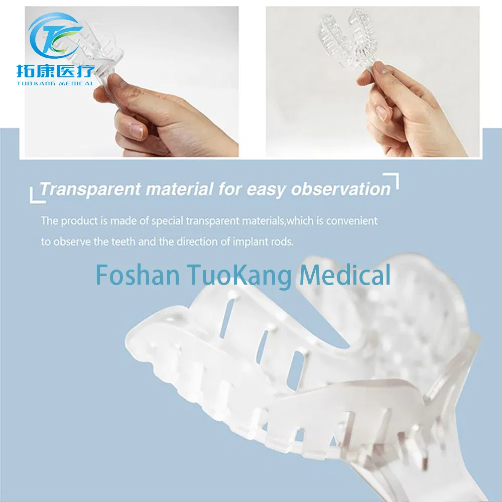 New Design Plastic Strong Toughness Transparent Durable Dental Consumables Teeth Whitening Implant Impression Tray Wholesale
