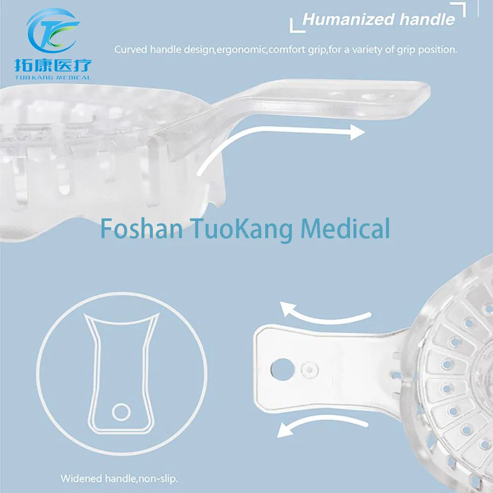 New Design Plastic Strong Toughness Transparent Durable Dental Consumables Teeth Whitening Implant Impression Tray Wholesale