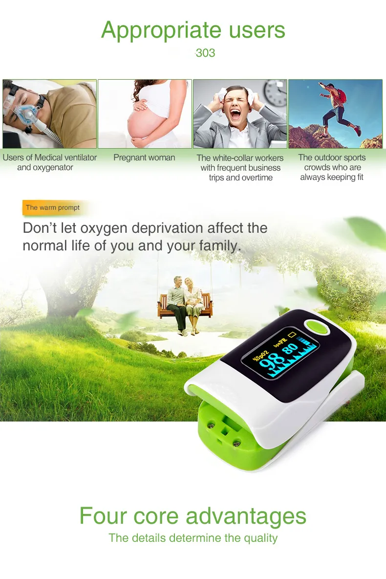 New OLED Fingertip Pulse Oximeter with Colorful Mould