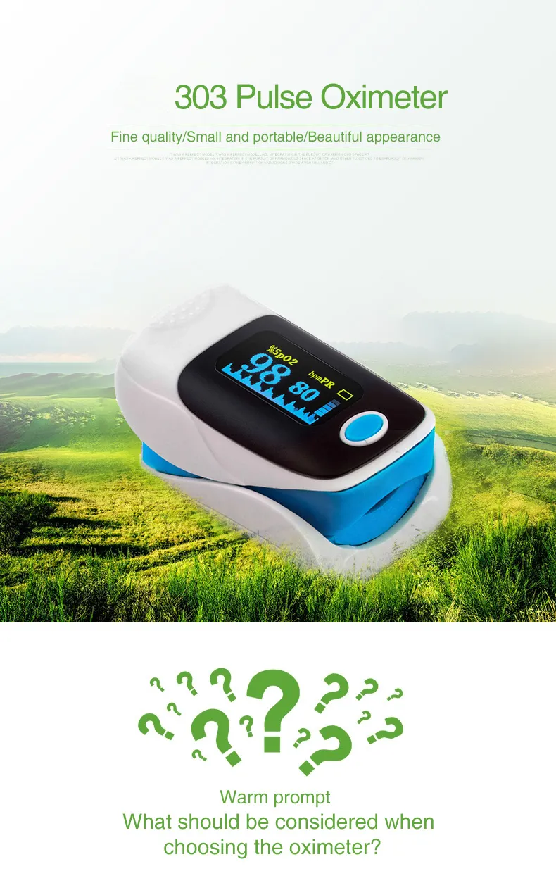 New OLED Fingertip Pulse Oximeter with Colorful Mould