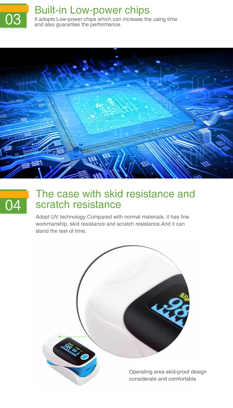 New OLED Fingertip Pulse Oximeter with Colorful Mould