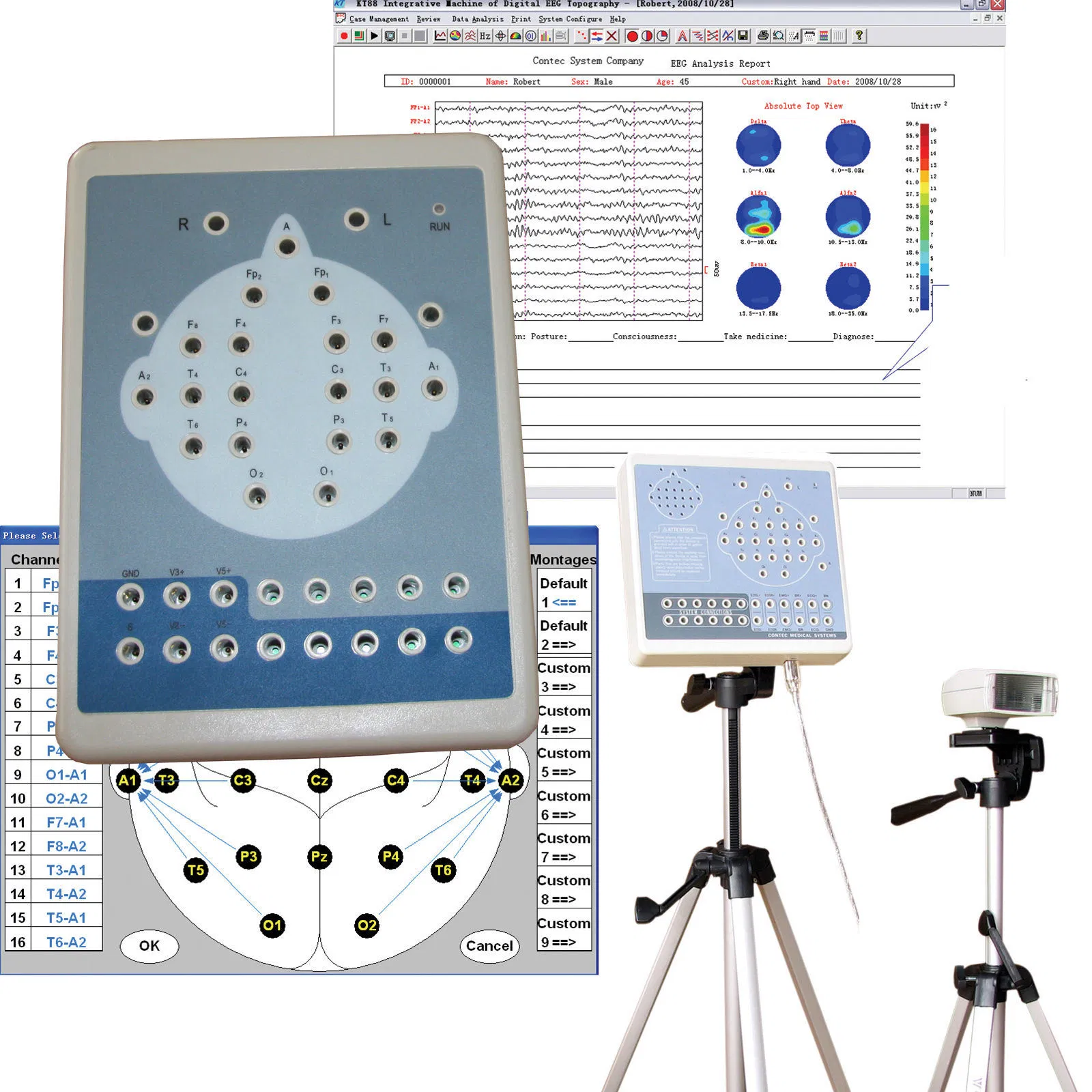 New Oxygen Ultrasound Transducer Concentrator Patient Monitor EEG Mapping System