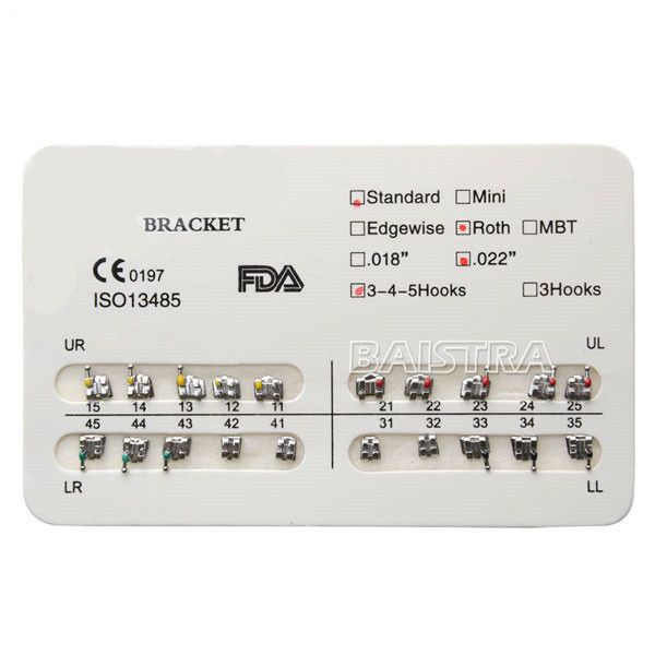 Orthodontics Use Standard Roth Slot. 022 Hooks 3-4-5 Dental Braces