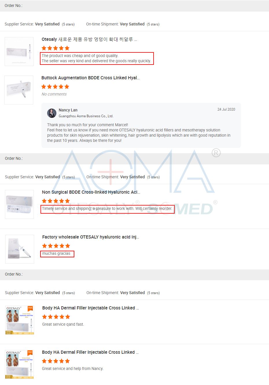 Otesaly 10ml Derm Plus Breast Buttock Ha Injectable Filler Hyaluronic Acid Dermal Filler