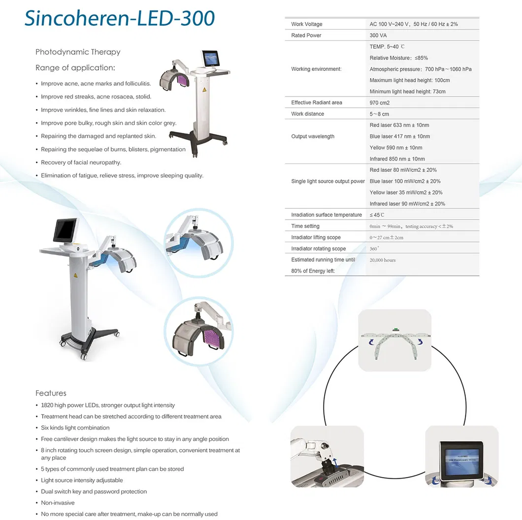 PDT/LED Beauty Equipment Skin Fresh Therapy Anti-Ageing Treatment