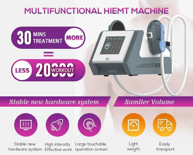 Portable 2handles Emslim Neo Hiemt RF EMS Muscle Building Machine