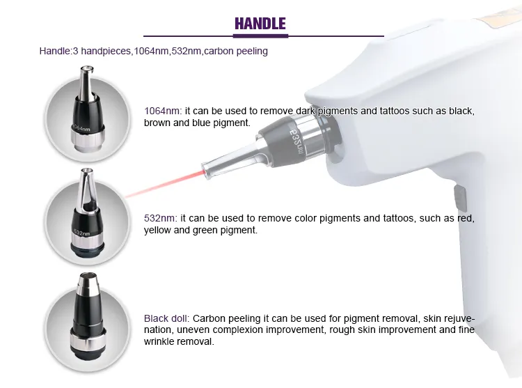 Portable Chloasma Q Switched ND YAG Laser Picosecond Laser Tattoo Removal Picosecond Laser Tattoo Removal Machine with CE