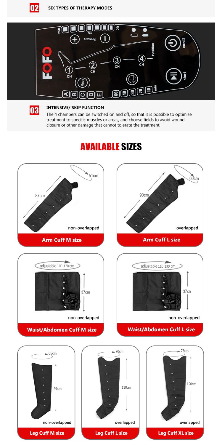 Portable Compression Pump Massager Machine with Recovery Boots