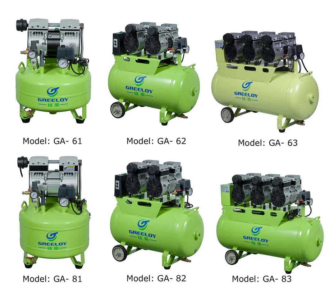 Portable Dental Equipment Air Compressor Ultra Quiet Noiseless Oil Free Motor Medical Instrument