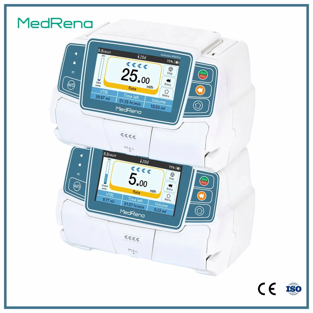Portable Hospital Medical Equipment Human/Veterinary Injection Syringe Infusion Pump