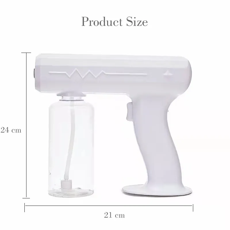 Portable Sanitizing Spray Atomizer Nano Light Blue Atomizer Gun Sprayer Gun