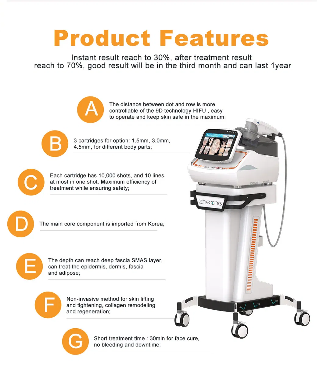 Portable Ultrasound Gel Hifu High Intensity Focused Ultrasound 3D Hifu Maquina