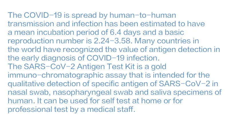 Rapid Antigen Diagnostic Kit with CE Certificate