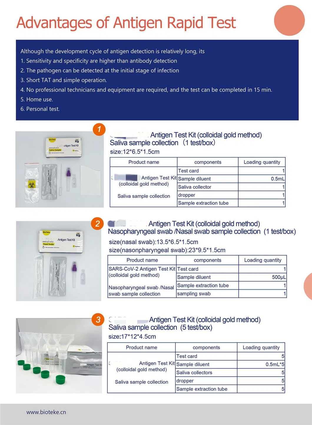 Rbd Hospital Test Cassette with Pharyngeal Swab