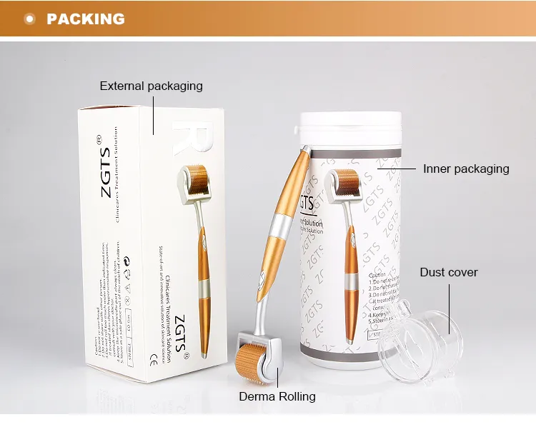 Replacement Head Derma Tool Mts Skin Care Roller 1mm with Gold Micro-Needle Therapy System Mts