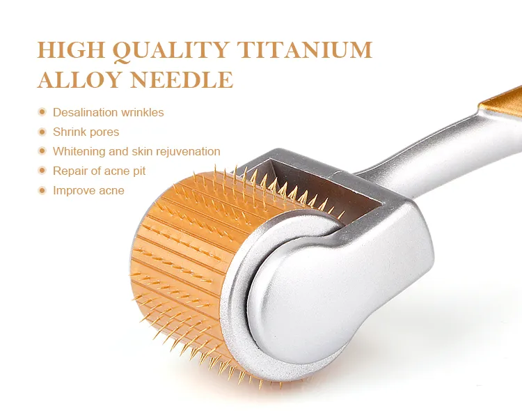 Replacement Head Derma Tool Mts Skin Care Roller 1mm with Gold Micro-Needle Therapy System Mts