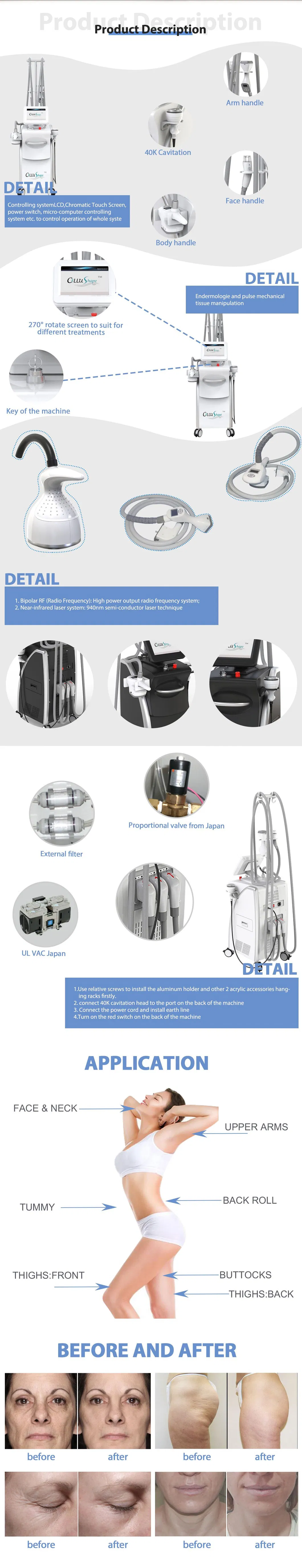 Shape Body Slimming 2021 Beauty Equipments Cavitation Radio Frequency Vacuum Velabody Shape V10 Body Slimming Machine
