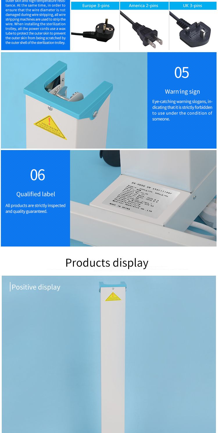 Snxin Portable 80W Ultraviolet Lamp Trolley with CE Rosh Certificate Suitable for Household