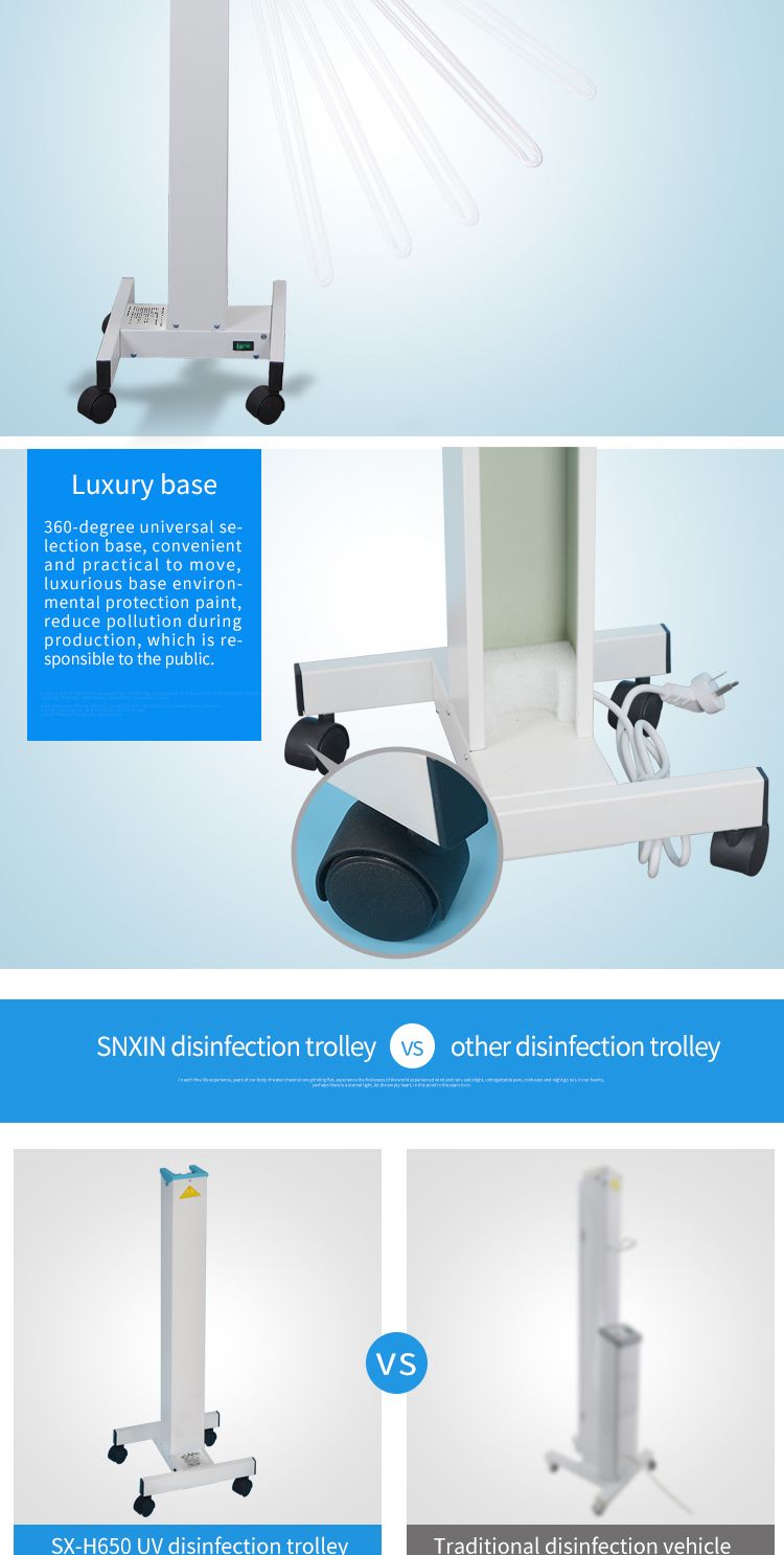 Snxin Portable 80W Ultraviolet Lamp Trolley with CE Rosh Certificate Suitable for Household