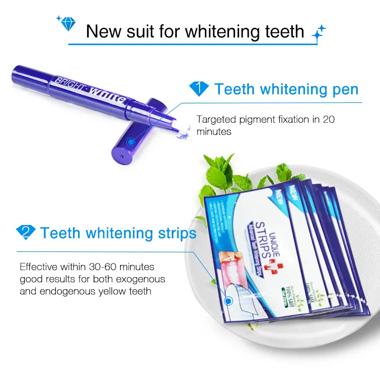 Stain Removal Teeth Whiting Teeth Withening Gel Strips Tooth Whitening Liquid Kit