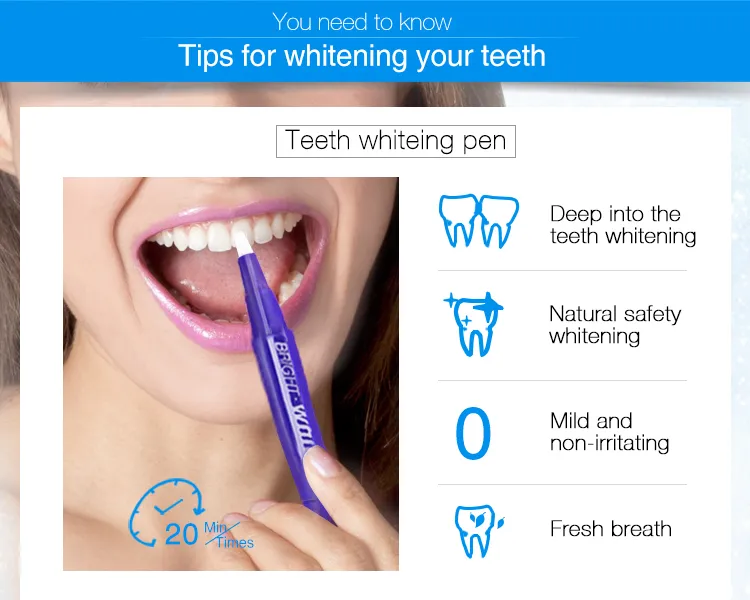 Stain Removal Teeth Whiting Teeth Withening Gel Strips Tooth Whitening Liquid Kit