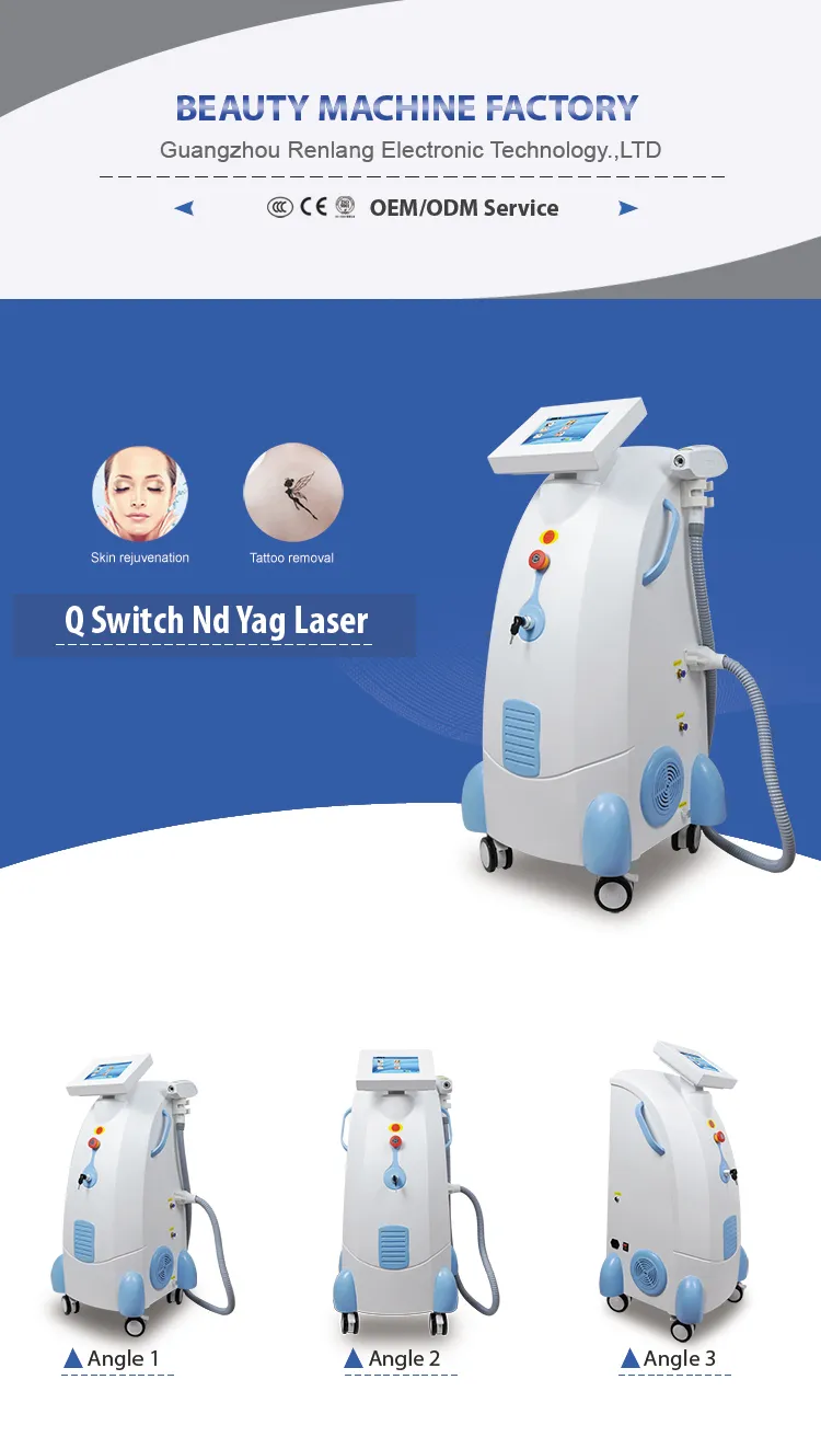 Standing Tattoo Removal Machine for Beauty Salon 1064nm/532nm/1320nm