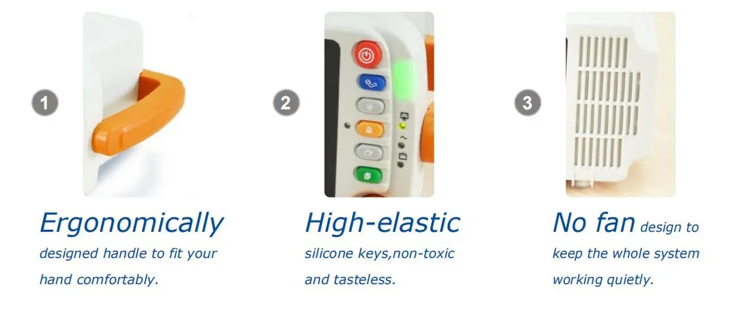 Support Multi-Language 7 Inch Color Hospital Emergency Patient Vital Signs Monitor