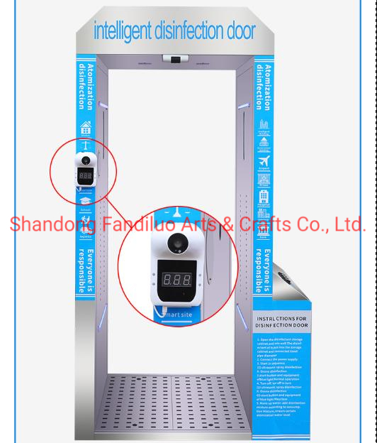Temperature Measurement Sanitizing Tunnel, Foldable Mist Disinfection Tunnel Cabin/