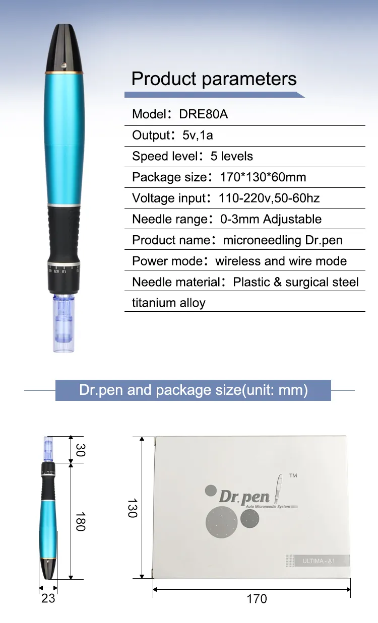 Trendung Microneedling Dermapen Dr. Pen Electric Micro Needle Skin Beauty Anti-Ageing Acne Scars Freckle
