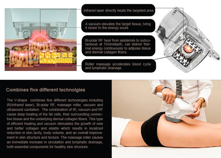 V10 Body Shaper Fitness Slim Sonic Cellulite Reduction Shape Massage Roller Low Price Weight Loss Machine