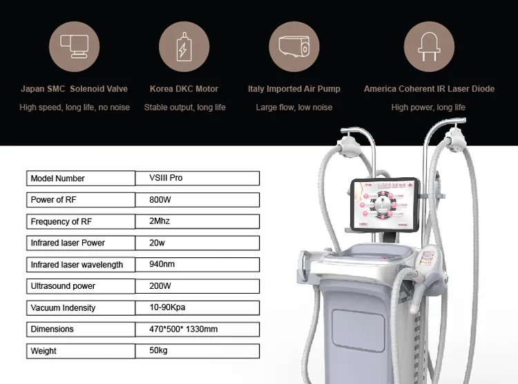 V9 Slimming Celulitis V8 Ultrasonic Fat Facial Massage Roller Body Reshaping RF Vacuum Cavitation Vaser Shape System Machine