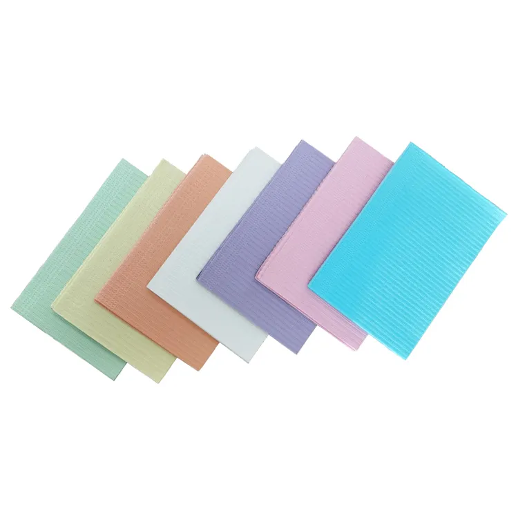 Wholesale 3ply Colorful 13X18 Inch Tattoo Table Cover Patient Disposable Dental Bib for Medical