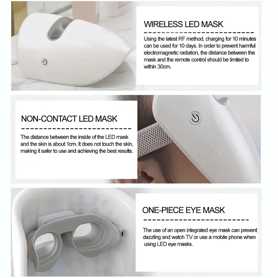 Wholesale High Quality Facial Beatuy Mask OEM Supported LED Facial Mask for Home Use