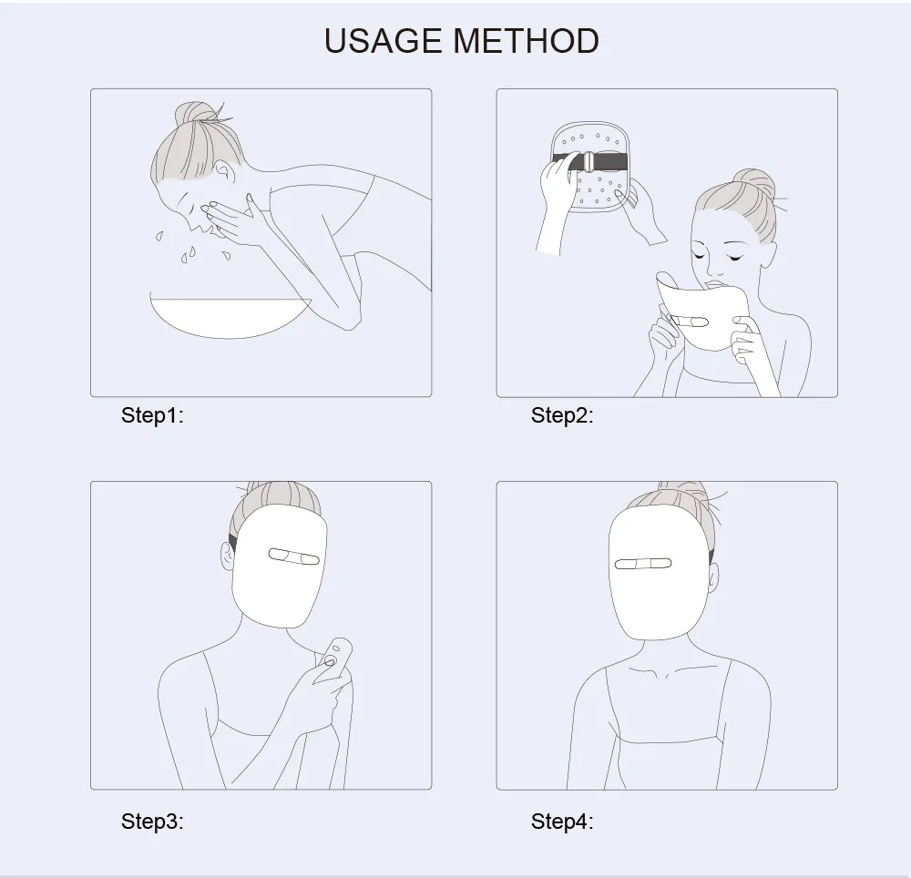 Wholesale High Quality Facial Beatuy Mask OEM Supported LED Facial Mask for Home Use